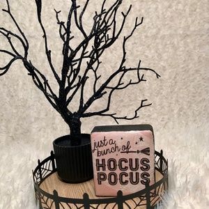 Farmhouse Wooden Pink Block Decor , Halloween Hocus Pocus, Farmhouse Halloween